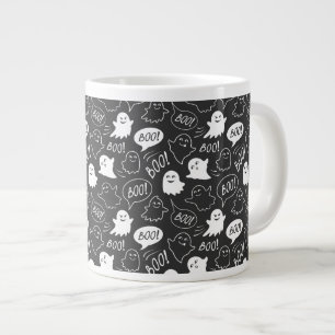 B&W Niedlich Doodle Halloween-Muster Jumbo-Tasse