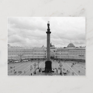 B&W Palast-Quadrat Postkarte