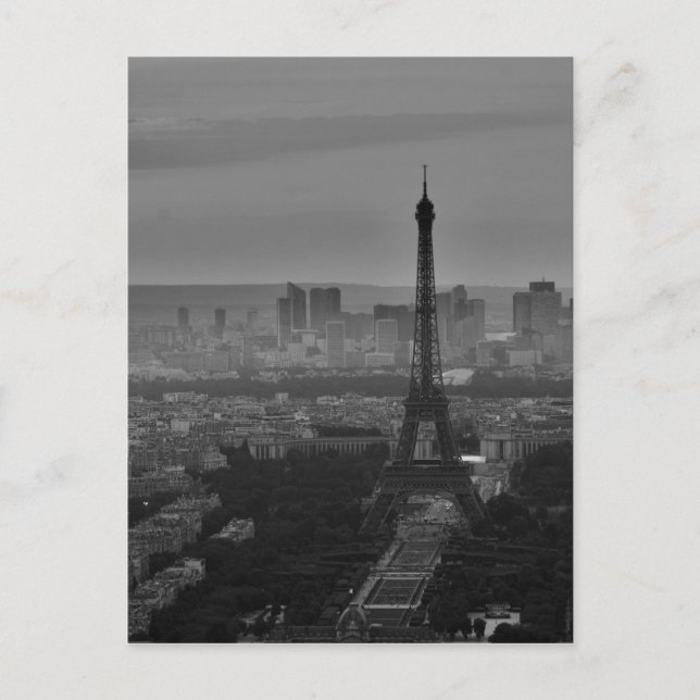 B&W Paris Postkarte (Vorderseite)