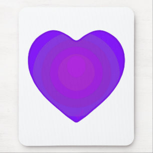 B&W Purple Hearts Schlagen Mousepad