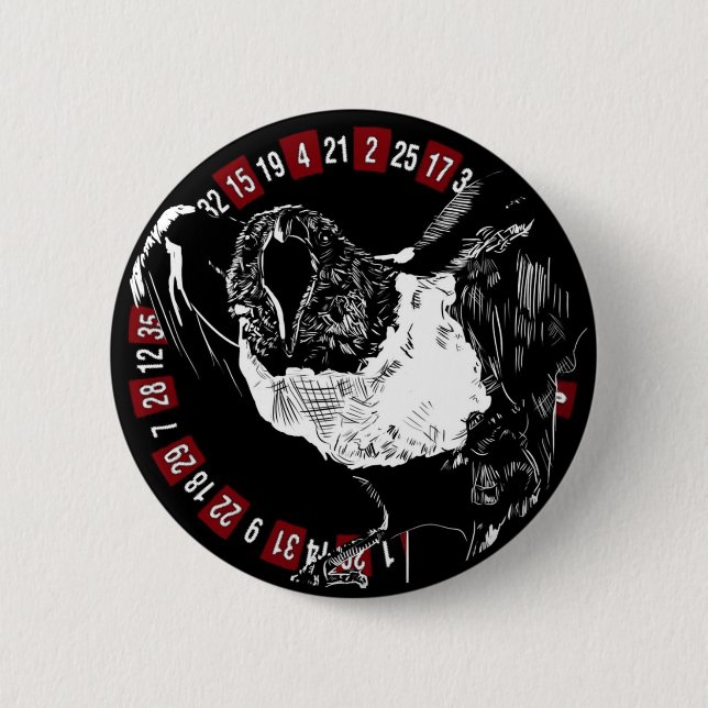 B&W Rabe Button (Vorderseite)