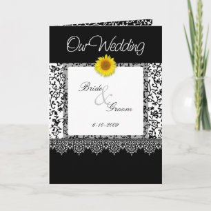 B&W Sonnenblume Einladung zur Hochzeit