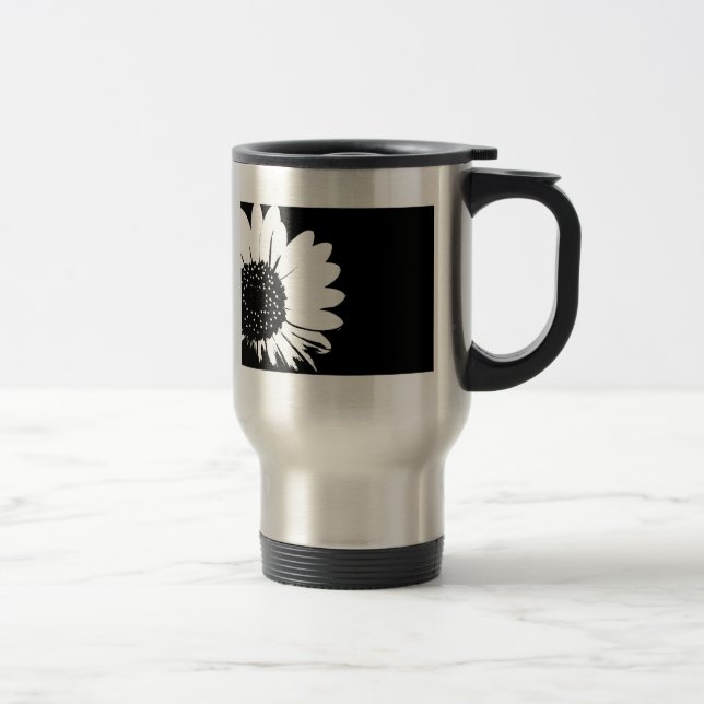 B&W Sunflower Reisebecher (Rechts)