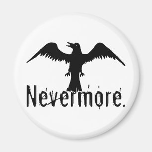 B&W Tribal Raven Nevermore Magnet