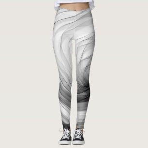 B&W Tunnel-Spirale - Leggings