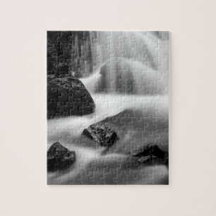 B&W Wasserfall, Kalifornien Puzzle