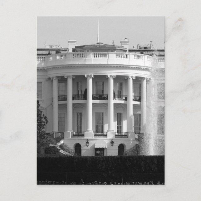 B&W White House Postkarte (Vorderseite)