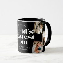 B & W World's Greatest Mom 6 Foto-Collage