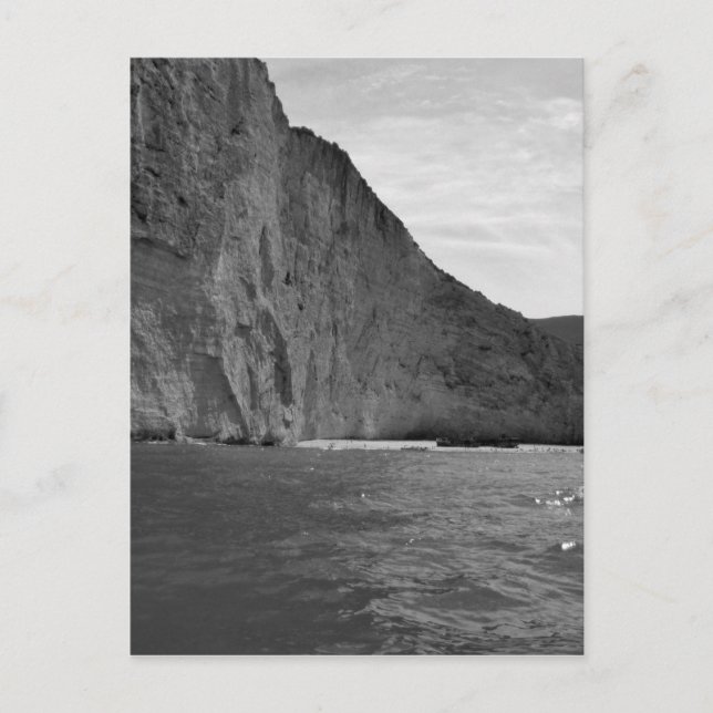 B&W Zakynthos Island 4 Postkarte (Vorderseite)
