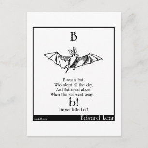 B war eine Fledermaus Postkarte