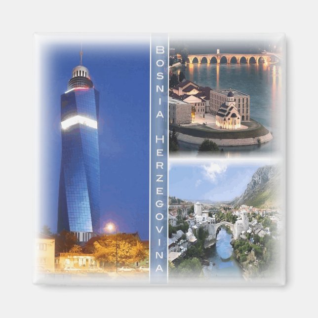 BA0010 Europa, Bosnien und Herzegowina, Kühlschran Magnet (Vorne)