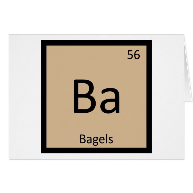 Ba - Bagels Breakfast Chemistry Periodic Table (Vorderseite (Horizontal))