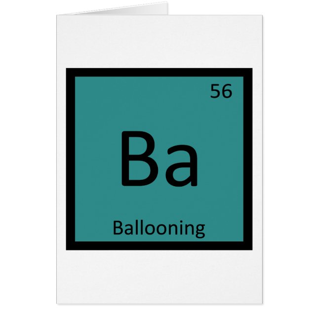 Ba - Ballooning Sports Chemistry Periodische Tabel (Vorne)