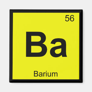 Ba - Barium Chemie Periodisches Tabellensymbol Magnet