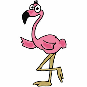 BA Cartoon-Flamingo-Foto-Skulptur Freistehende Fotoskulptur