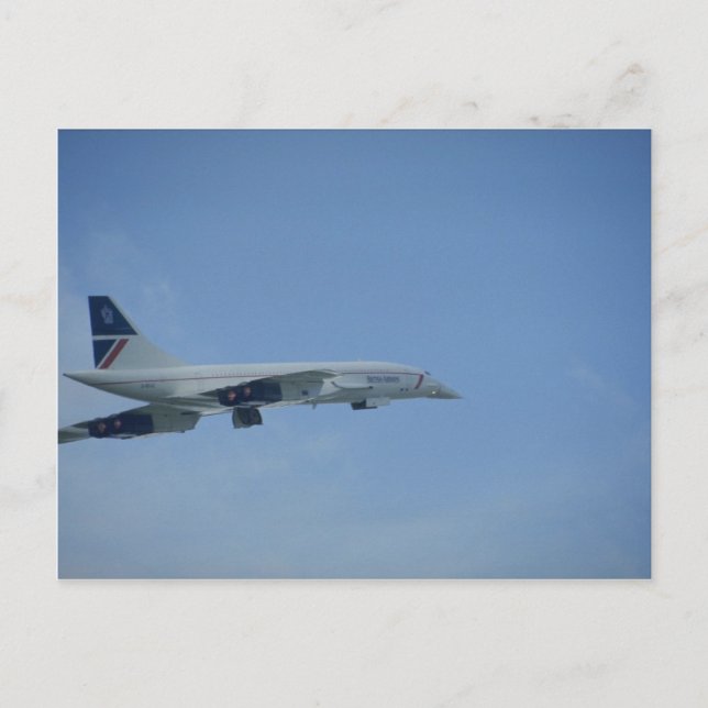 BA Concorde, Start, Heathrow Postkarte (Vorderseite)