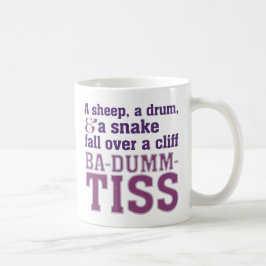 Ba-Dum-Tiss lustiges Rosa Tasse