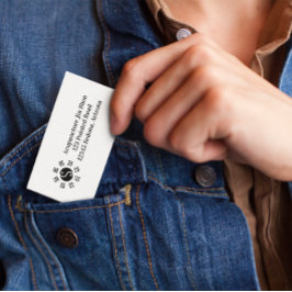 Ba Gua, acht Trigramm, Yin Yang anpassbar Visitenkarte