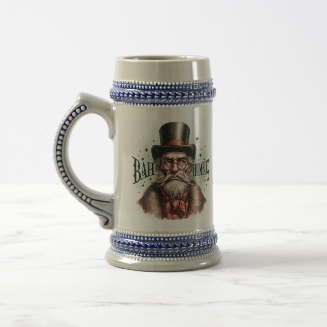 Ba Humbug Scrooge Christmas Stein Bierglas (Links)