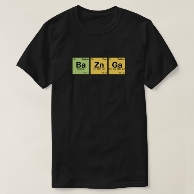 Ba Zn Ga! - Angepasste Elemente in regelmäßigen Ab T-Shirt (Design vorne)