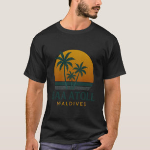 Baa Atoll Malediven Retro Sonnenuntergang Maledive T-Shirt