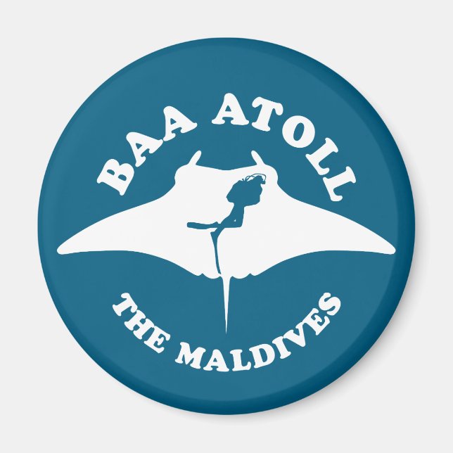 Baa Atoll Scuba Diving Magnet (Vorne)