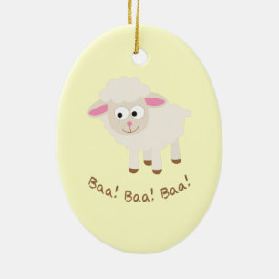 Baa! Baa! Baa! Niedlich Little Lamb Keramik Ornament