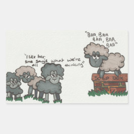 Baa, Baa, Baa Rechteckiger Aufkleber