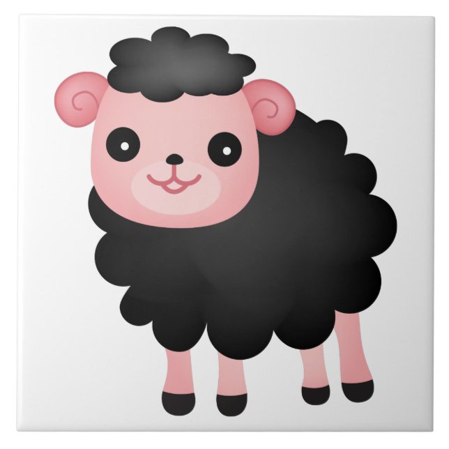 Baa Baa Black Sheep Fliese (Vorderseite)