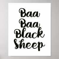 Baa Baa Black Sheep Glitzer