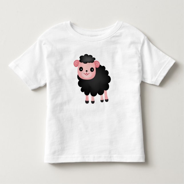 Baa Baa Black Sheep Kleinkind T-shirt (Vorderseite)