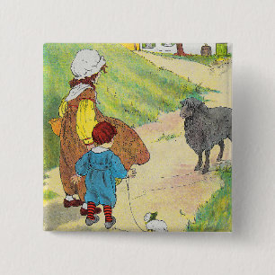 Baa, Baa, Black Sheep, Mother Gänse Kinderzimmer R Button