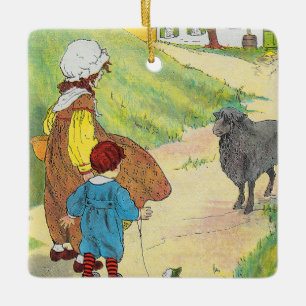 Baa, Baa, Black Sheep, Mother Gänse Kinderzimmer R Keramikornament