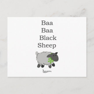 Baa Baa Black Sheep Postkarte