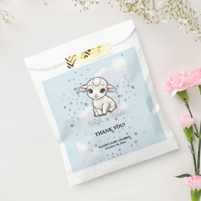 Baa-baa Kleine Lamm-Stars Babydusche Geschenktütchen (Versiegelt)