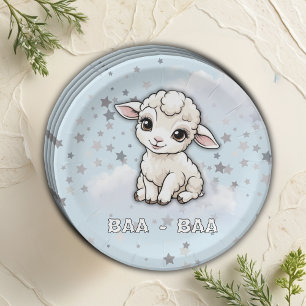 Baa-baa Kleine Lamm-Stars Babydusche Pappteller