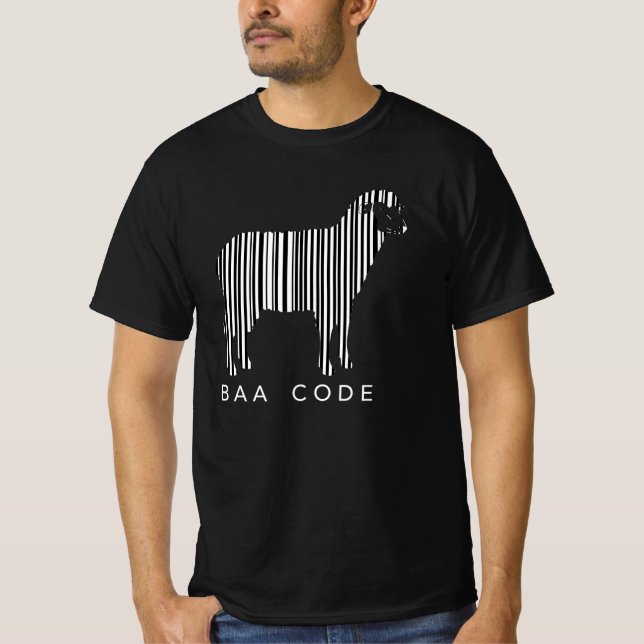 Baa Code Sheep Sorry, dass ich meine Schafe brauch T-Shirt (Vorderseite)