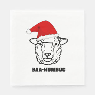 Baa-Humbug Christmas-Sheep Funny Niedlicher Bauer Serviette