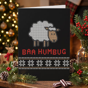 Baa Humbug Christmas Sheep Karte