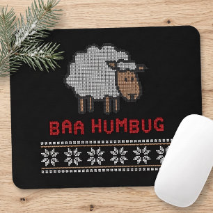 Baa Humbug Christmas Sheep Mousepad