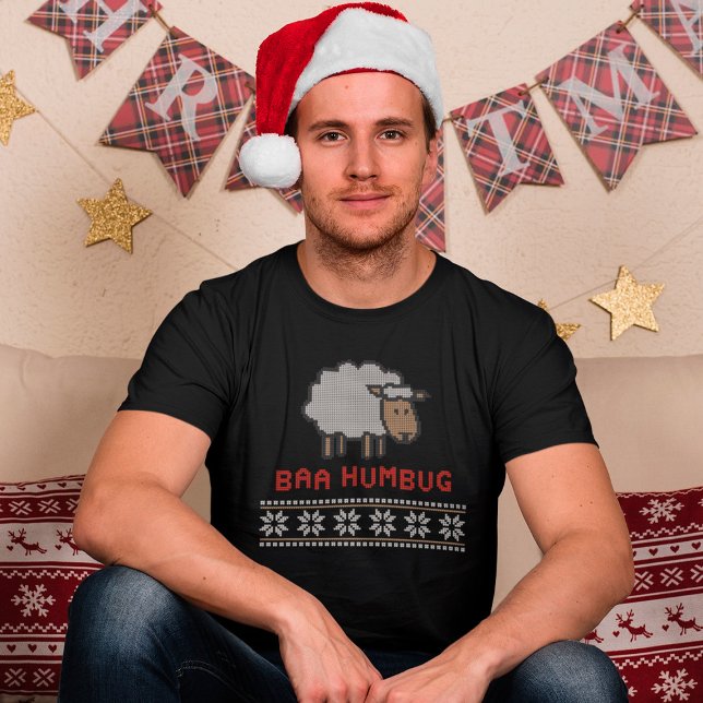 Baa Humbug Christmas Sheep T-Shirt (Von Creator hochgeladen)