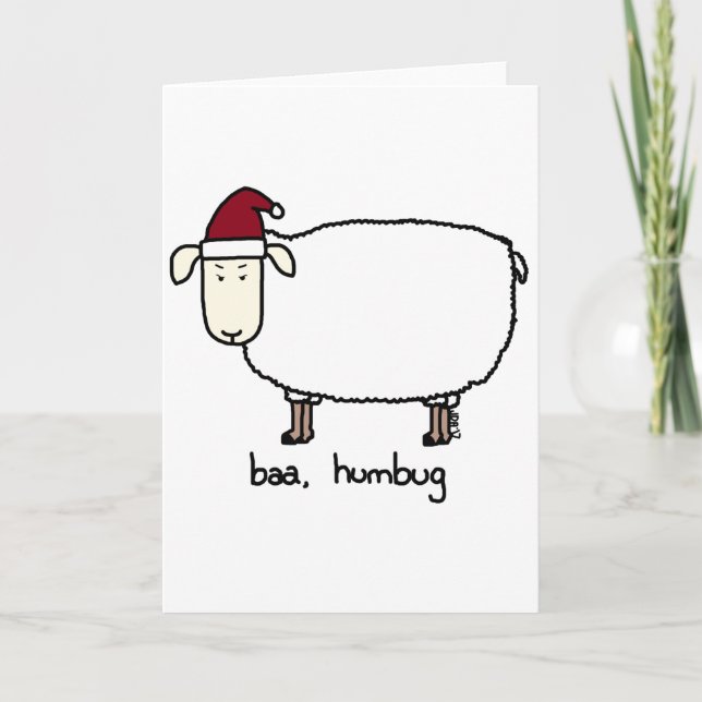 Baa humbug feiertagskarte (Vorderseite)