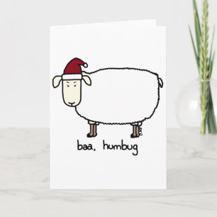 Baa humbug feiertagskarte