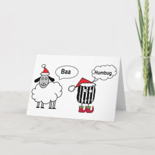 Baa Humbug Funny Christmas Card Feiertagskarte