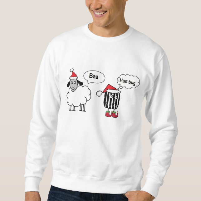 Baa Humbug Funny Festive Sweatshirt (Vorderseite)