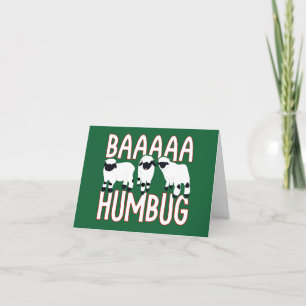 Baa Humbug Funny Wallis Blacknowledged Weihnachten Karte