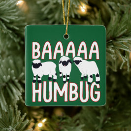 Baa Humbug Funny Wallis Blacknowledged Weihnachten Keramikornament