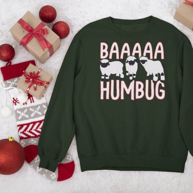 Baa Humbug Funny Wallis Blacknowledged Weihnachten Sweatshirt (Von Creator hochgeladen)