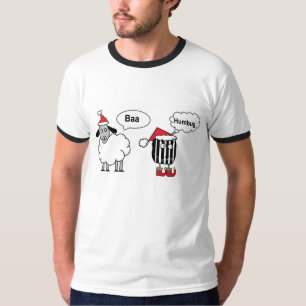 Baa Humbug Lustiger Weihnachts-Schaf-Cartoon T-Shirt