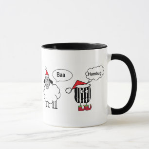 Baa Humbug Lustiges Weihnachts-Schaf-Cartoon Tasse
